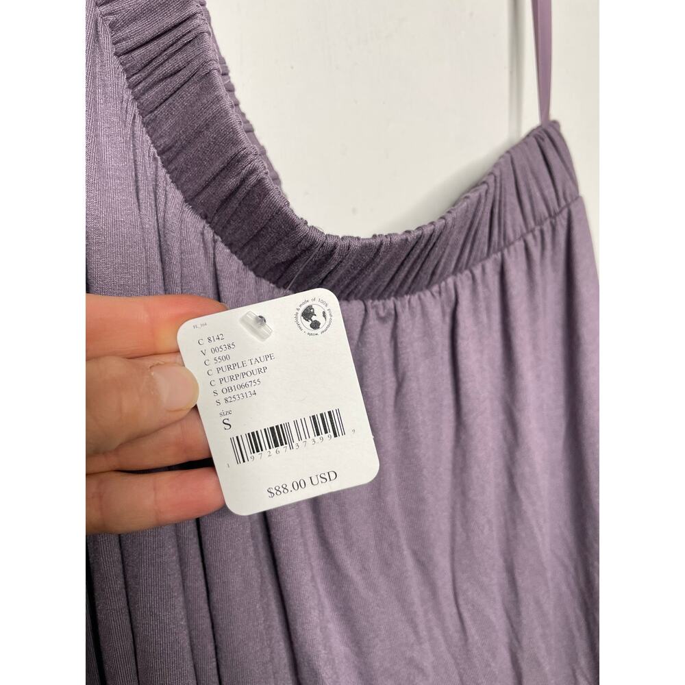 NEW Free People Beach Sunday Stroll One-Shoulder Jumpsuit Size Small Purple - Picture 3 of 8
